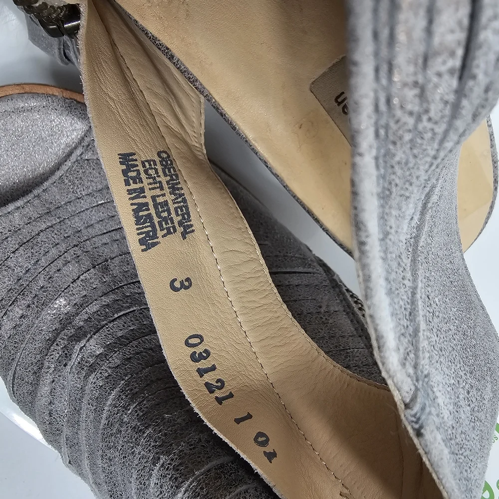 NWT Paul Green Peep Toe Leather Booties Eco Fit Austria UK 3 EU 36 Taupe Comfort